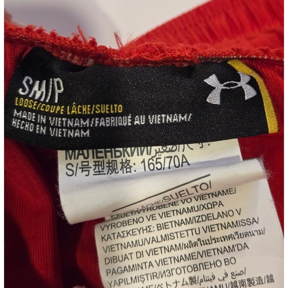 Under Armour Rutgers‎ Basketball Shorts Men's Size S/P Red Gray Heat Gear - Picture 3 of 10